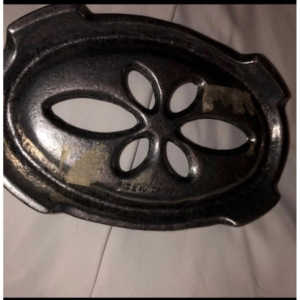Carson‎ Pewter Butterfly Soap Dish-2001 Smoke Dome Oval 2 Piece Marked Vintage